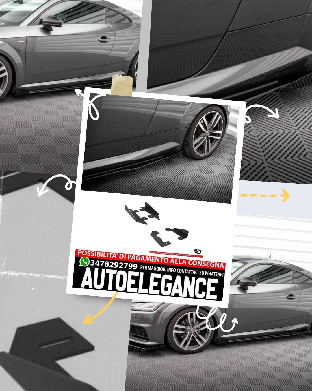 FLAP LATERALI adatti per AUDI TT S / S-LINE 8S  2014-2018