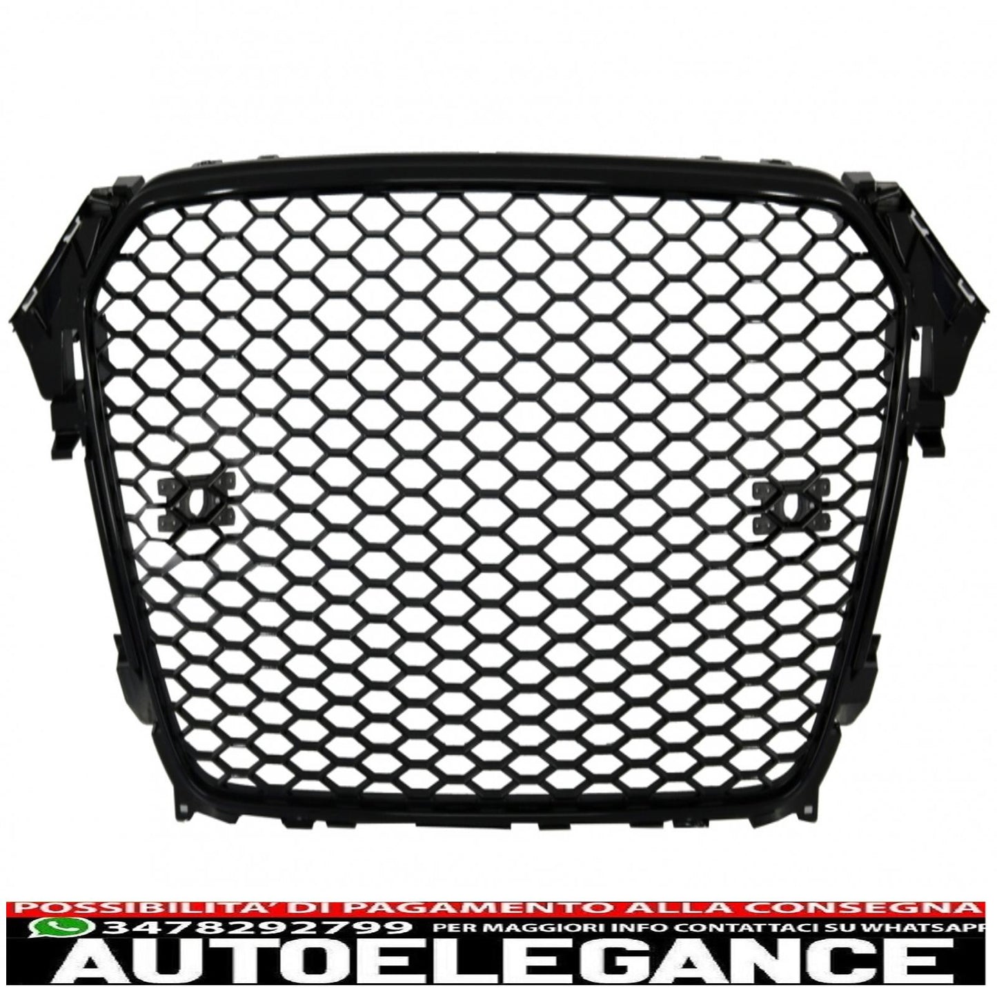 front grille without badge suitable for audi a4 b8 facelift (2012-2015) rs design piano black with and without pdc 