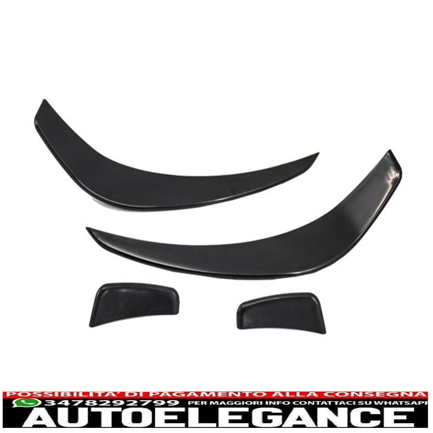 Alette aerodinamiche splitter paraurti anteriore adatte per mercedes w176 classe a (2012-08/2015) design a45 AUTOELEGANCERICAMBI