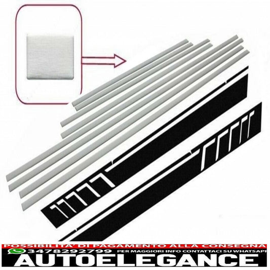 aggiungi sulle modanature delle portiere strisce in alluminio spazzolato con decalcomanie laterali adesivo in vinile nero adatto per mercedes classe g w463 (1989-2017) AUTOELEGANCERICAMBI