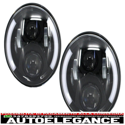 7 Inch Cree LED Headlights Fit for Jeep Wrangler JK (2007-2017) Mercedes G-Class W463 (1989-2017) Land Rover Defender Half Halo Black