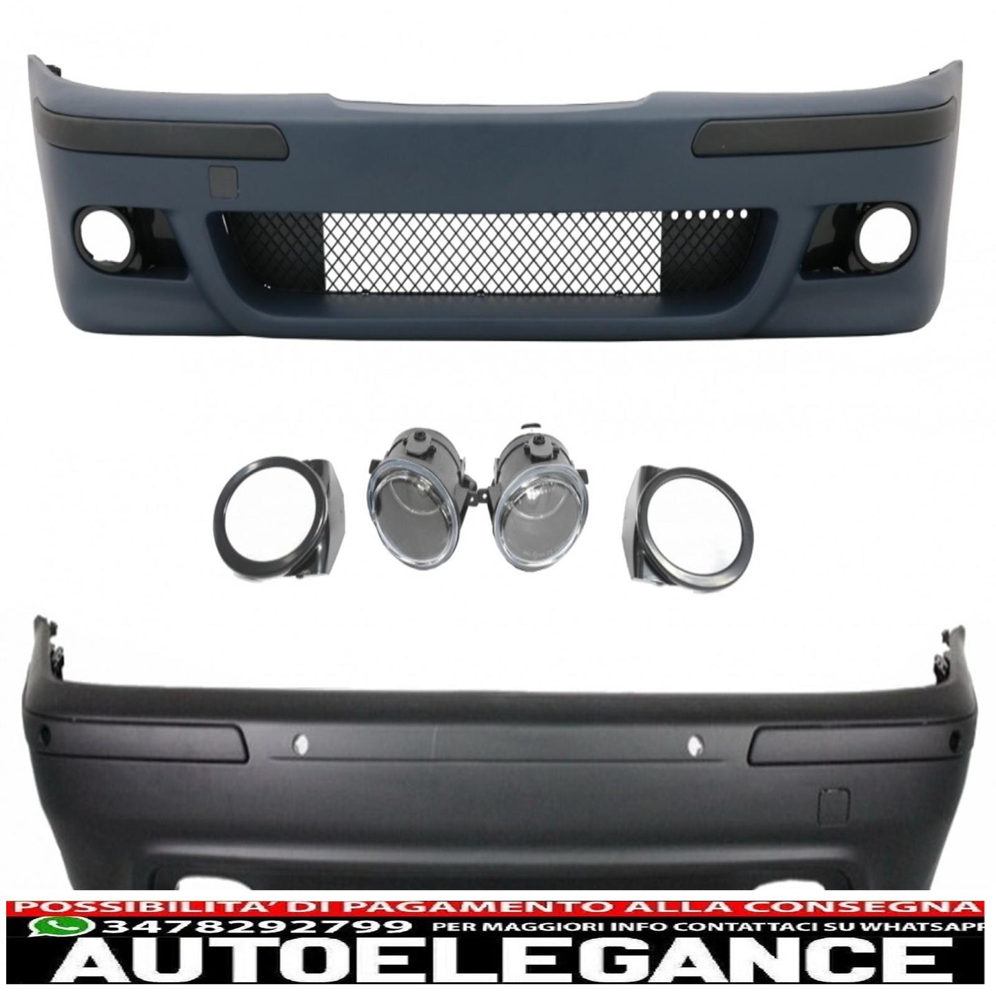 body kit suitable for bmw 5 series e39 (1995-2003) with m5 design fog light covers 