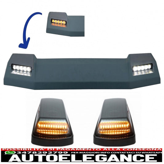 front roof spoiler with dynamic sequential direction lights suitable for mercedes g class w463 (1989-2017) 6x6 sliding led