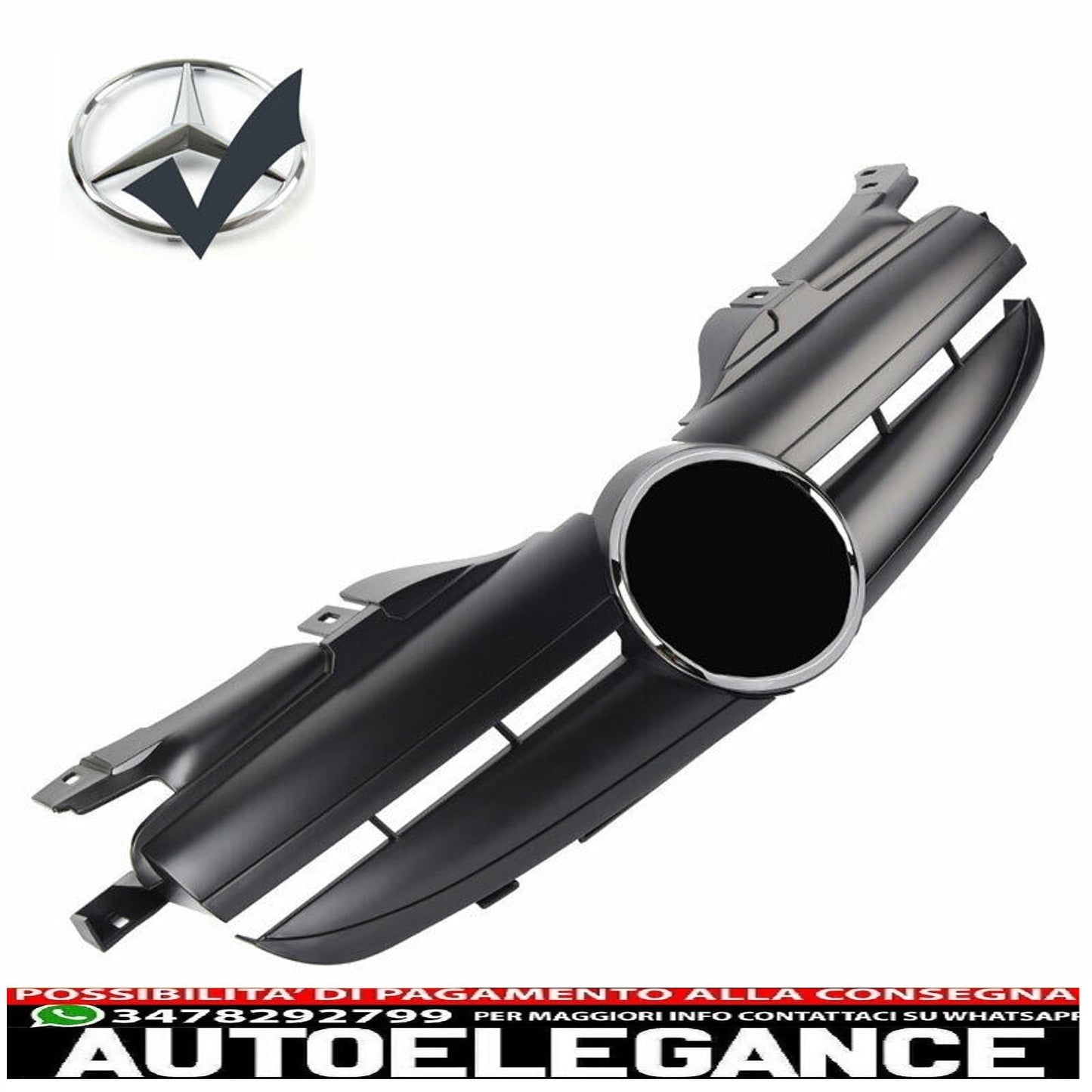 griglia sportiva griglia radiatore adatta per mercedes r170 slk nero opaco cl-mostra il titolo originaletesto originalegrill sport kühlergrill passt für mercedes r170 slk matt schwarz cl