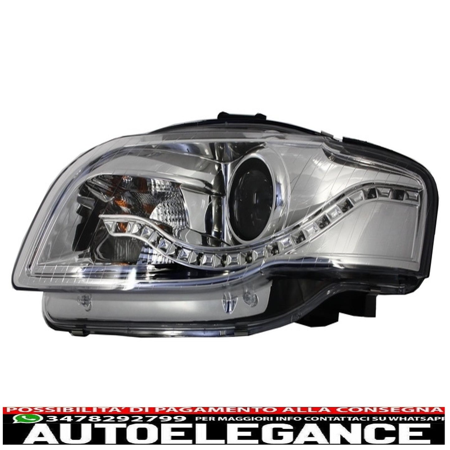 headlights suitable for audi a4 b7 04-08 drl optik led daytime running lights 