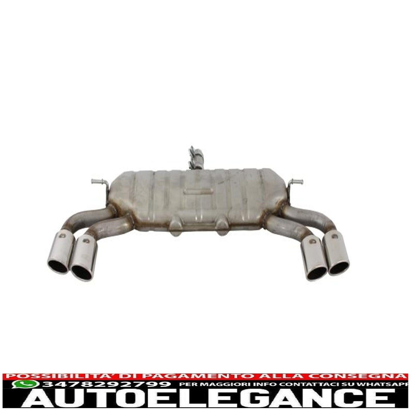 complete exhaust system suitable for audi a3 8v hatchback sportback coupe (2012-2019) s3 design 