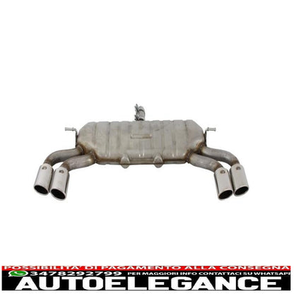 complete exhaust system suitable for audi a3 8v hatchback sportback coupe (2012-2019) s3 design 