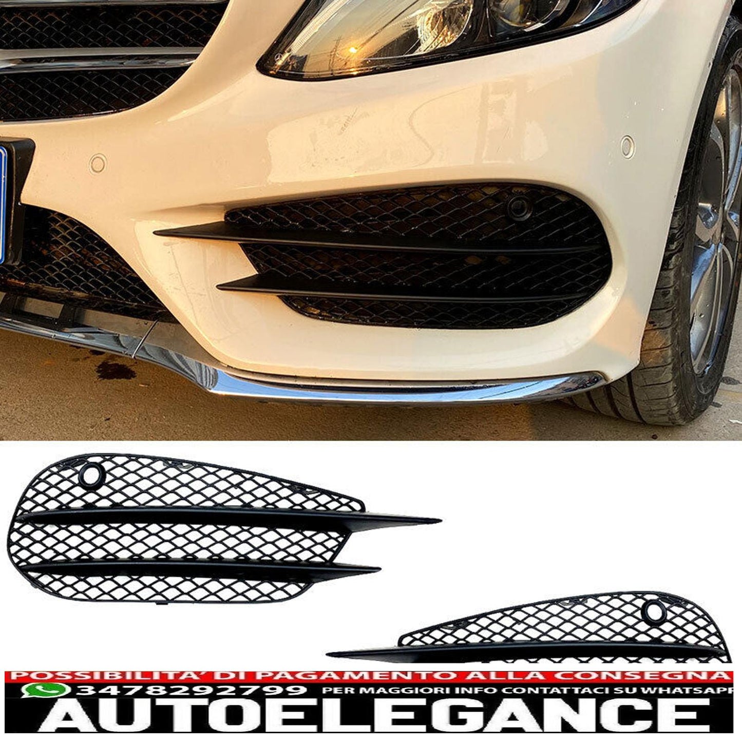 Le alette della griglia nsw si adattano a mercedes w205 classe c con attrezzatura amg (precedente...