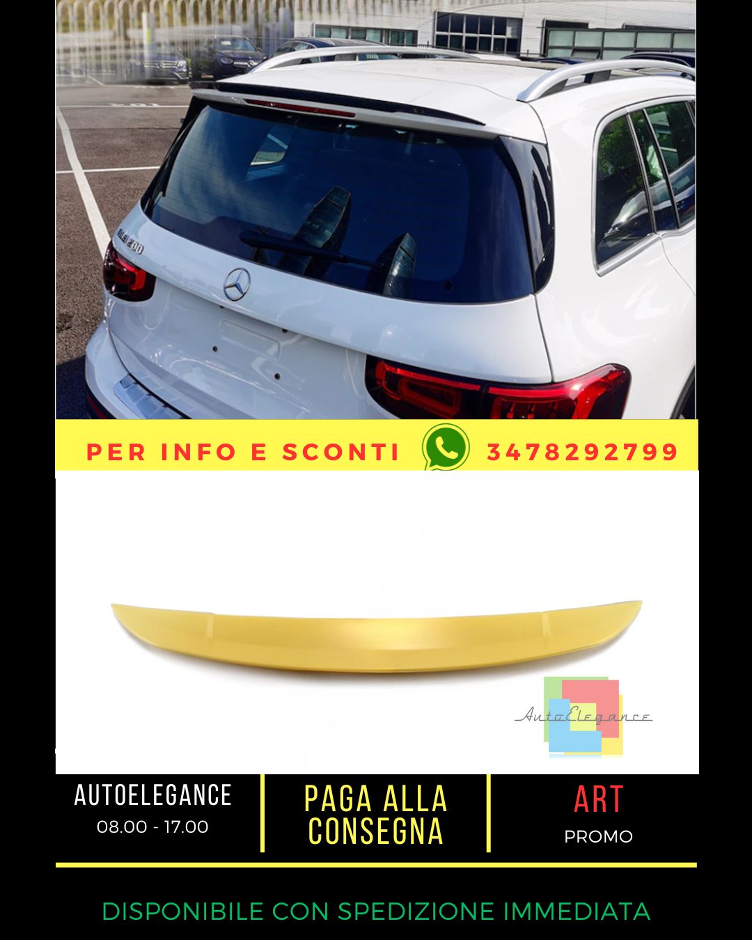 🔥SPOILER ADATTO PER Mercedes GLB class X247 2019+🔥