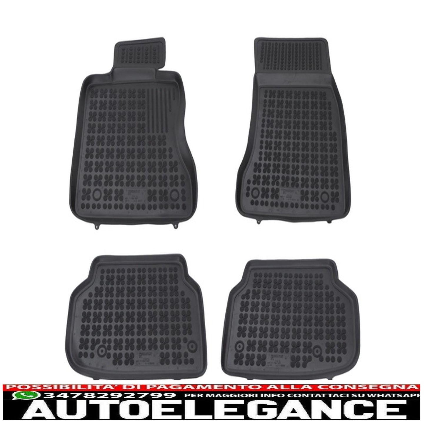 Black floor mat suitable for BMW 7 (F01) 2008-2015