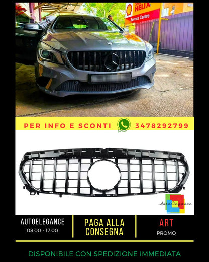 ✨Griglia Anteriore Nero Lucido adatta PER Mercedes CLA Class W117✨