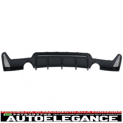 diffusore paraurti posteriore adatto per bmw serie 4 f32 f33 f36 (2013-2019) coupe cabrio m design doppia uscita singola