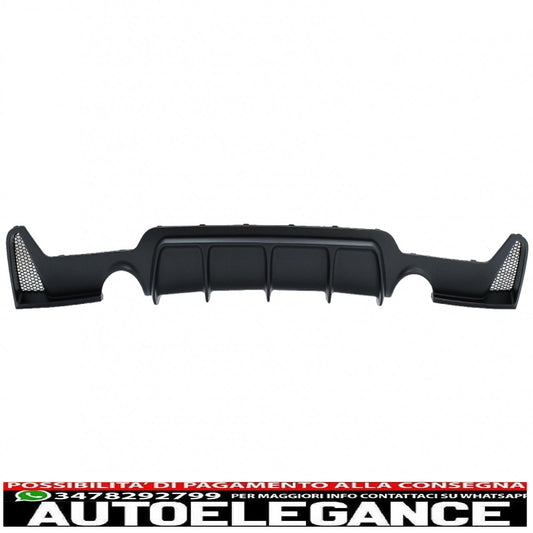 diffusore paraurti posteriore adatto per bmw serie 4 f32 f33 f36 (2013-2019) coupe cabrio m design doppia uscita singola