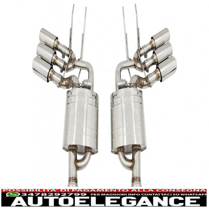complete exhaust system suitable for mercedes g-class w463 (2009-2018) g500 g55 g63 g65 triple exhaust pipes with electronic valve