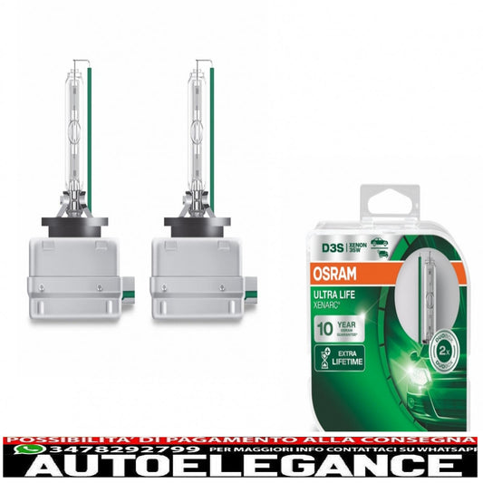 osram xenarc ultra life d3s lampada allo xeno 66340ult-hcb 35w hardcore box (2 unità)