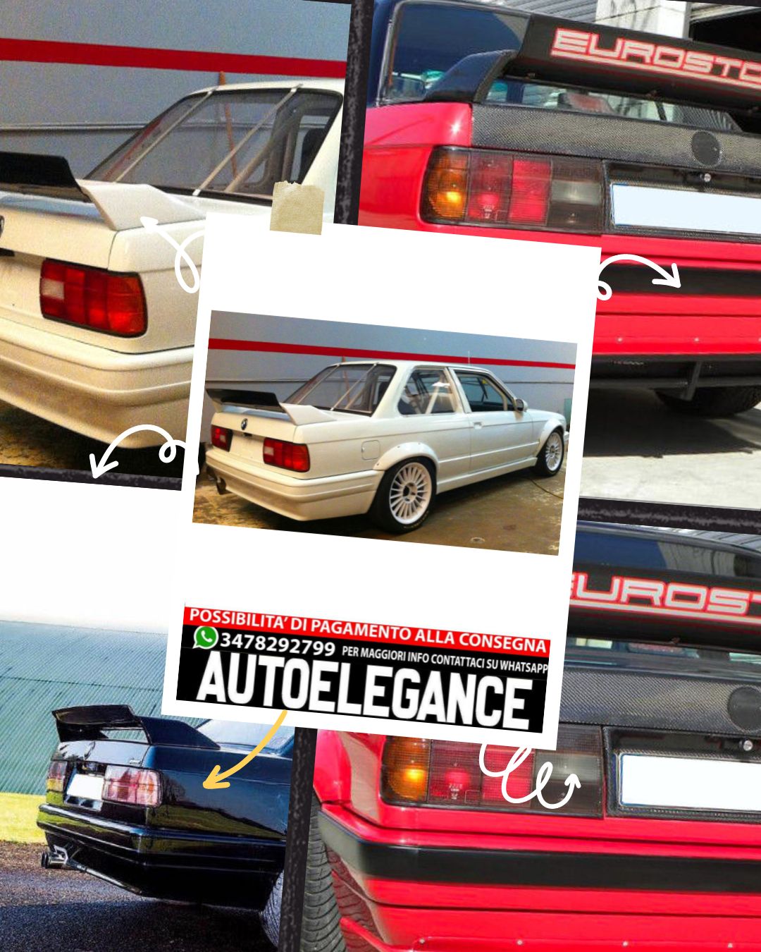 SPOILER ADATTO PER BMW SERIE 3 E30 EVO STYLE