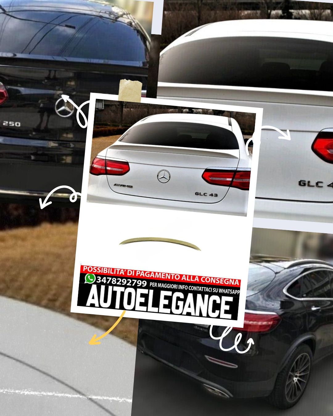 SPOILER suitable for Mercedes GLC C253 2016+ Coupe