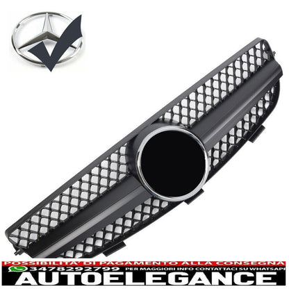 sports grill radiator grill suitable for mercedes w209 clk matt black - show original titleoriginal textgrill sport kühlergrill fit for mercedes w209 clk matt schwarz
