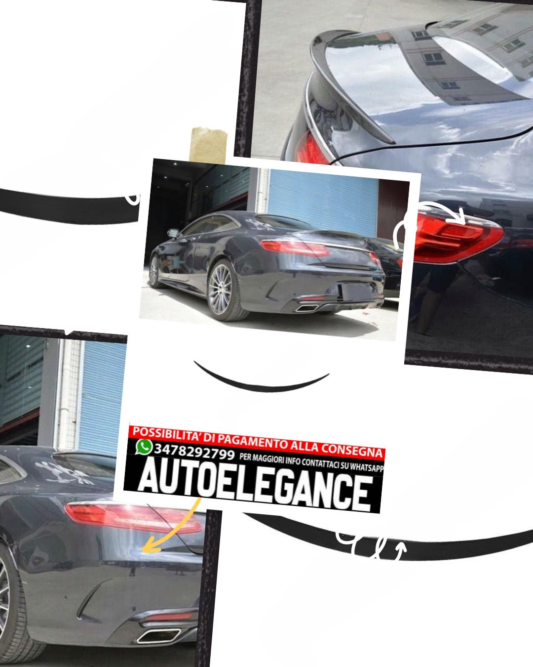 SPOILER suitable for MERCEDES S CLASS COUPE CABRIO C217 A217 2014-2020