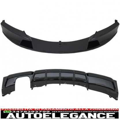 Spoiler paraurti anteriore spoiler paraurti posteriore diffusore nero lucido adatto per BMW serie 3 F30 F31 (2011-up) design m-performance