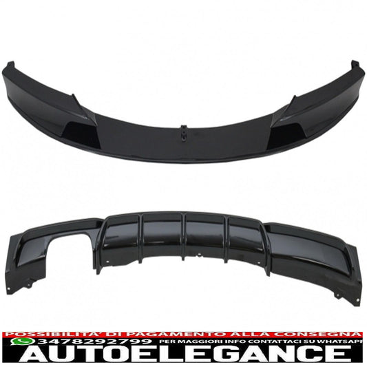 Spoiler paraurti anteriore spoiler paraurti posteriore diffusore nero lucido adatto per BMW serie 3 F30 F31 (2011-up) design m-performance