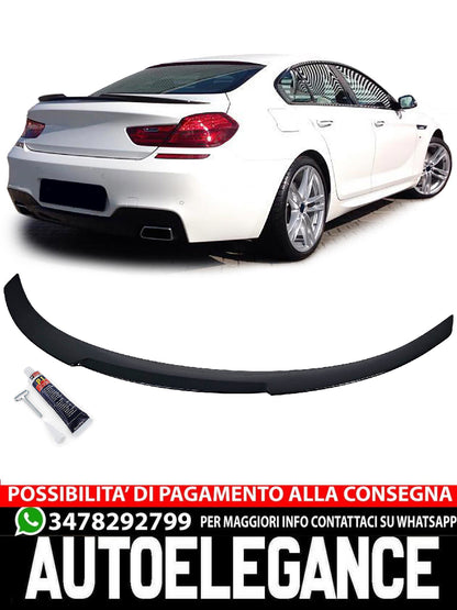 Spoiler posteriore performante nero lucido aftermarket compatibile con serie 6 BMW F06 Gran Coupé 12-18