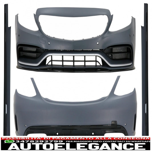 complete body kit suitable for mercedes c-class w205 sedan (2014-2020) c63s edition 1 design