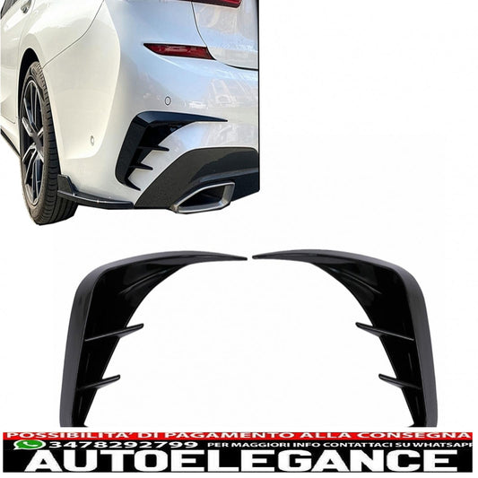 alette paraurti posteriori alette laterali flic adatte per bmw serie 3 g20 g21 g28 m-sport (2018-up) nero pianoforte AUTOELEGANCERICAMBI