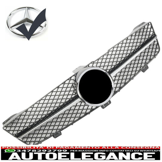 Griglia del radiatore sportiva per Mercedes W219 CLS 2008-2010 cromata nera