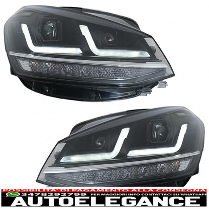 osram full led ledriving headlights suitable for vw golf 7.5 facelift (2017-2020) upgrade for halogens with dynamic sequential cornering lights 