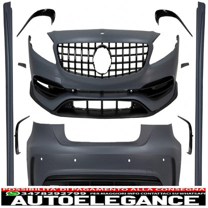 complete body kit with grille suitable for mercedes a-class w176 (2012-2018) restyling a45 design 