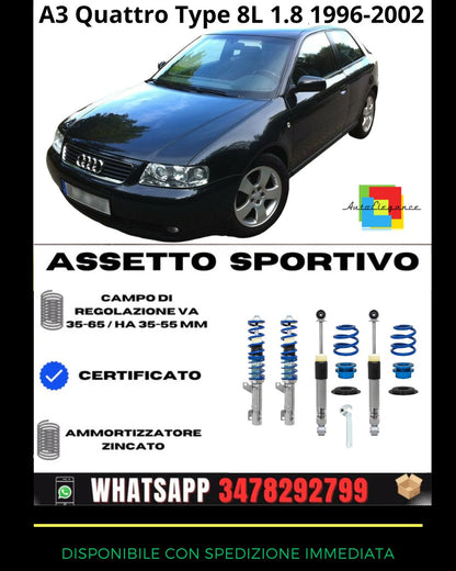 🔥Assetto sportivo ADATTO PER AUDI A3 Quattro Type 8L 1.8, 1.8T 1996-2002🔥