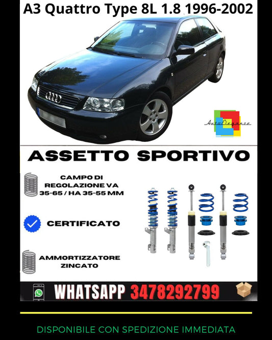 🔥Assetto sportivo ADATTO PER AUDI A3 Quattro Type 8L 1.8, 1.8T 1996-2002🔥