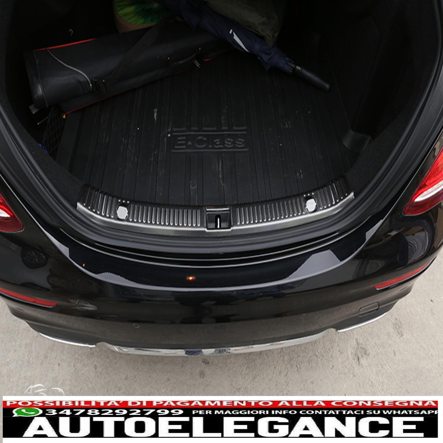 trunk fender stainless steel titanium for mercedes w213 e-class show the original titleoriginal textladekantenschutz kofferraum edelstahl titanium für mercedes w213 e-klasse