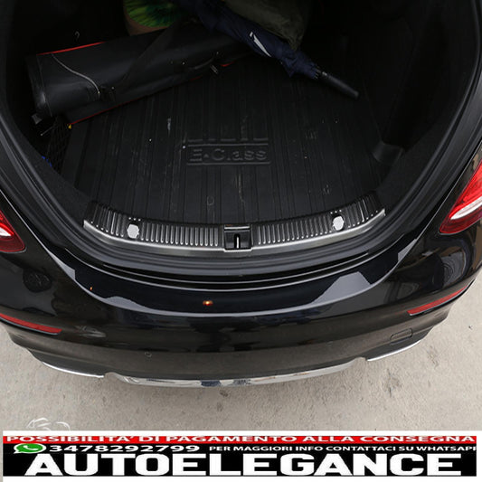 trunk fender stainless steel titanium for mercedes w213 e-class show the original titleoriginal textladekantenschutz kofferraum edelstahl titanium für mercedes w213 e-klasse