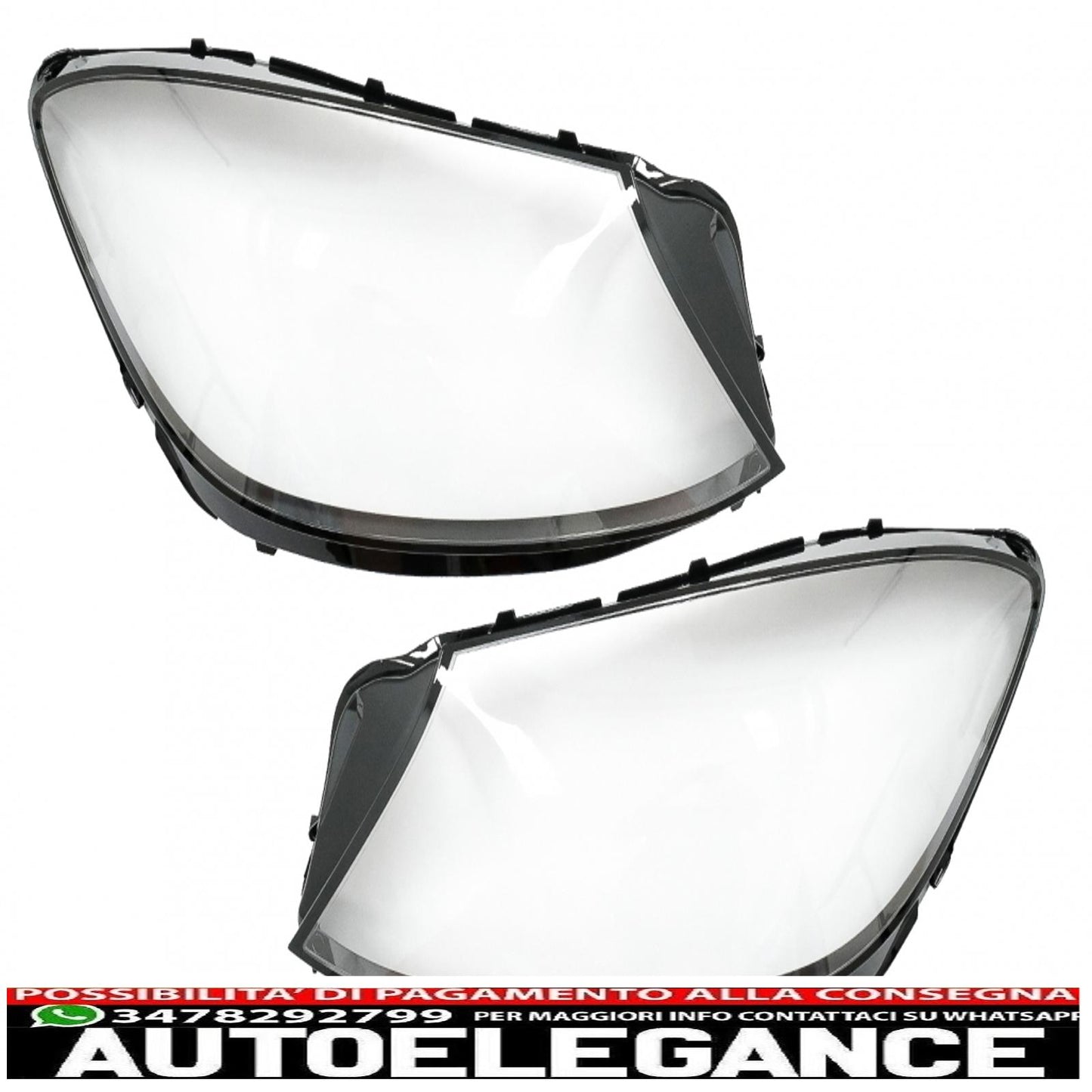 headlight lenses suitable for mercedes s class w222 restyling (2017-2020) clear 