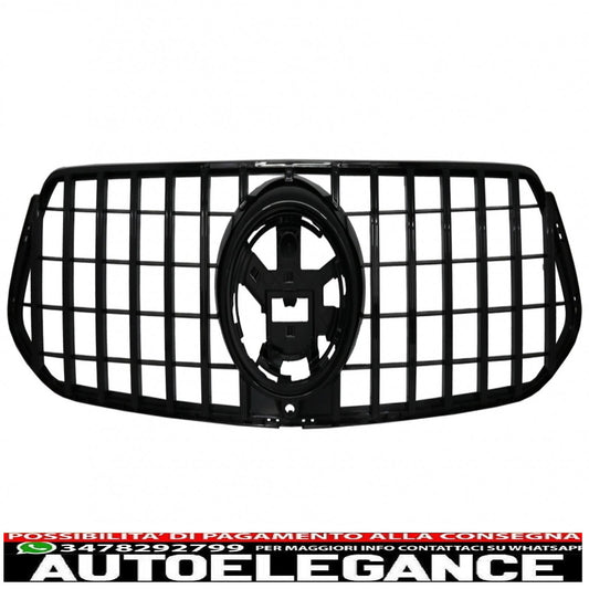 Front center grille suitable for mercedes gle suv w167 v167 gle coupe c167 sports package (2019-up) gtr design panamericana all black