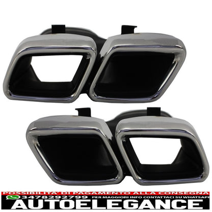 Exhaust muffler tips for mercedes benz c class w205 s205 c205 a205 gle c292 e class w213 s class w222 gle w166 glc w253 x253 c253 c217 (2014-up) a-design