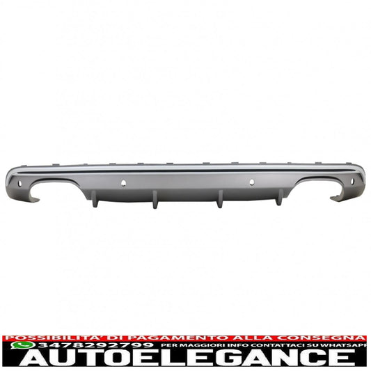 rear bumper spoiler valance diffuser double outlet suitable for audi q5 8r facelift (2009-2016) s-line bumper