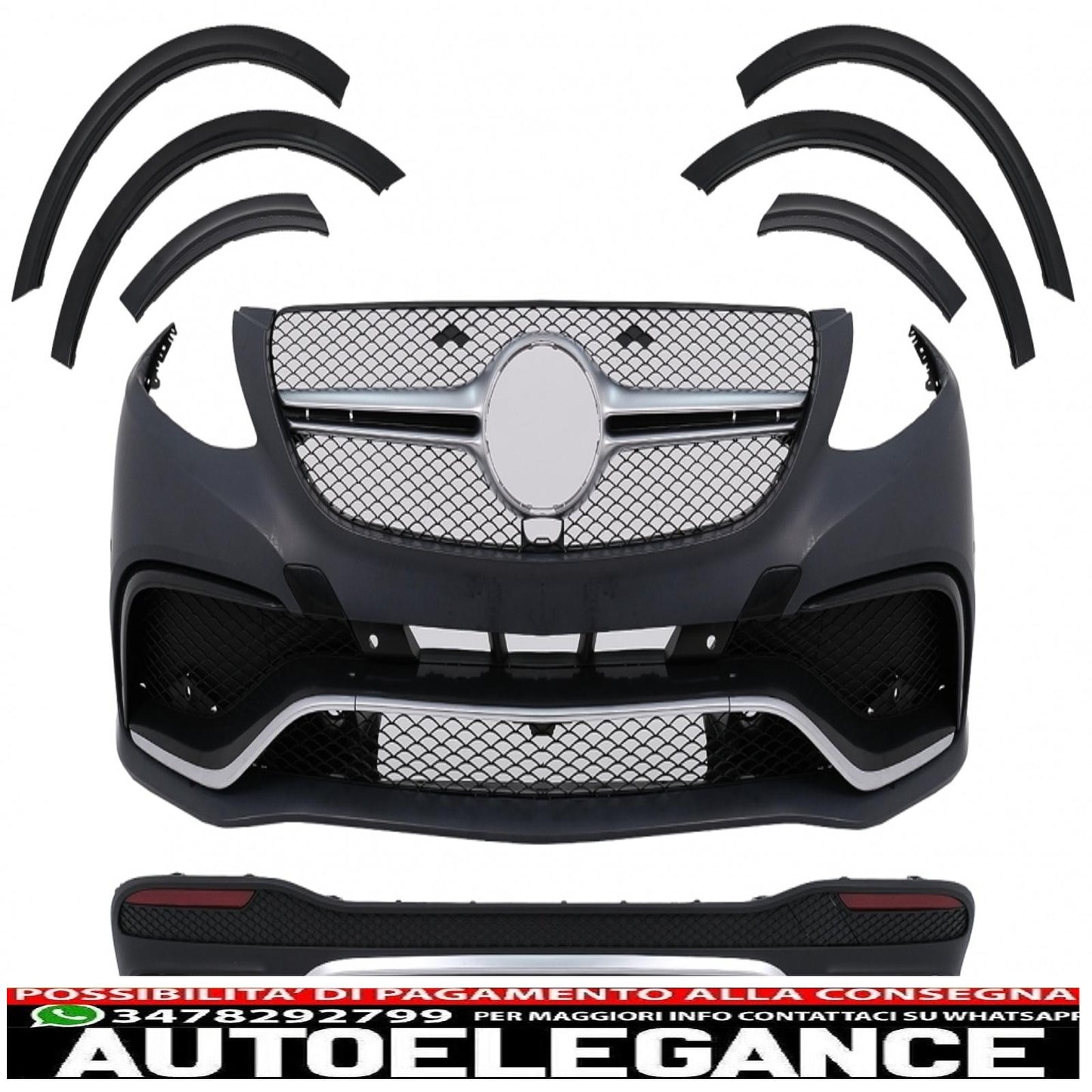 complete body kit suitable for mercedes gle w166 suv (2015-2018)