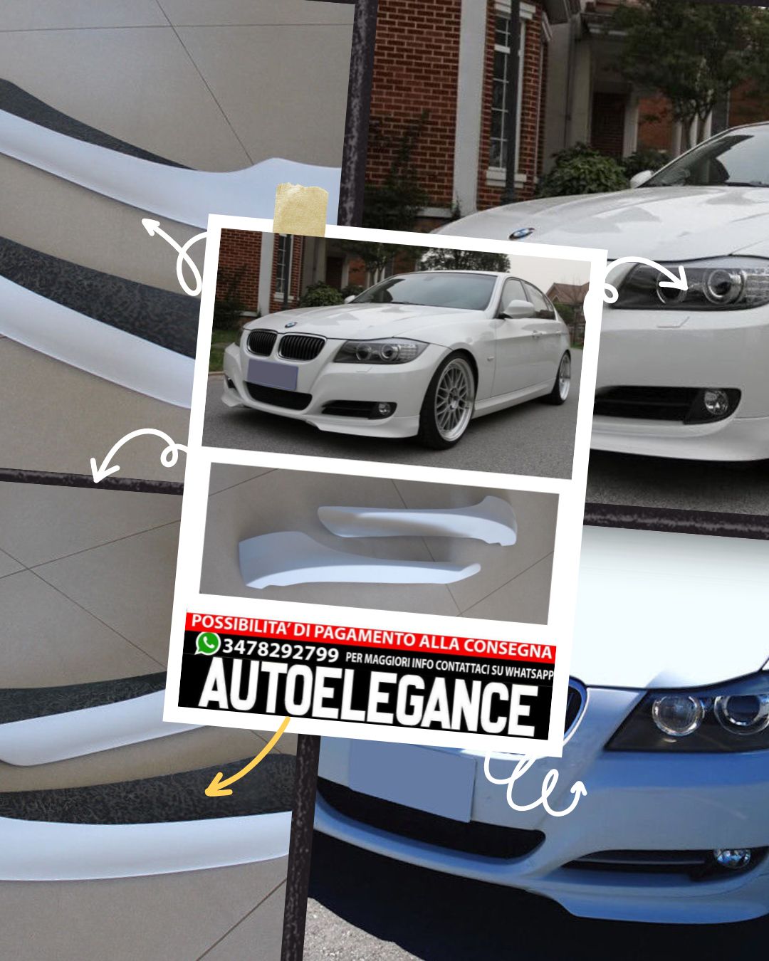 SPLITTER ANTERIORE ADATTO PER BMW E90 E91