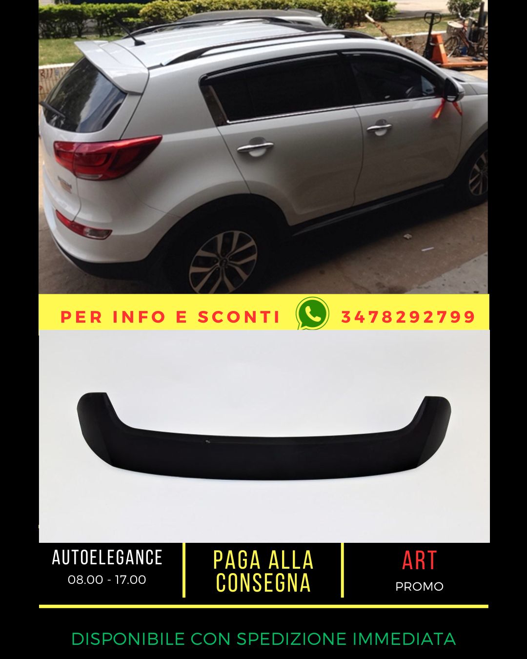 ✨SPOILER ADATTO PER  Kia Sportage MK3 2010-2015✨