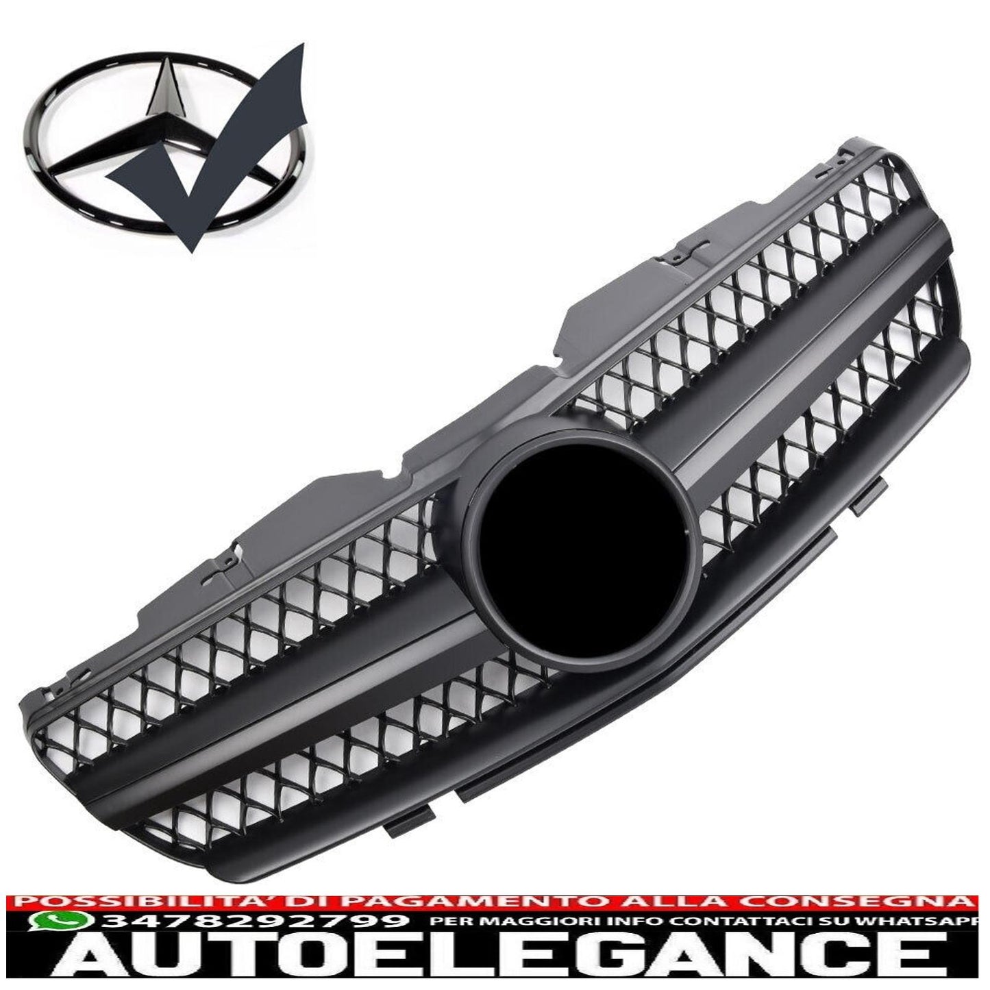 griglia sport griglia radiatore adatto per mercedes r230 sl 2001-2006 nero opaco-mostra il titolo originaletesto originalegrill sport kühlergrill passt für mercedes r230 sl 2001-2006 matt schwarz