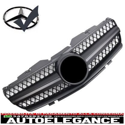 griglia sport griglia radiatore adatto per mercedes r230 sl 2001-2006 nero opaco-mostra il titolo originaletesto originalegrill sport kühlergrill passt für mercedes r230 sl 2001-2006 matt schwarz
