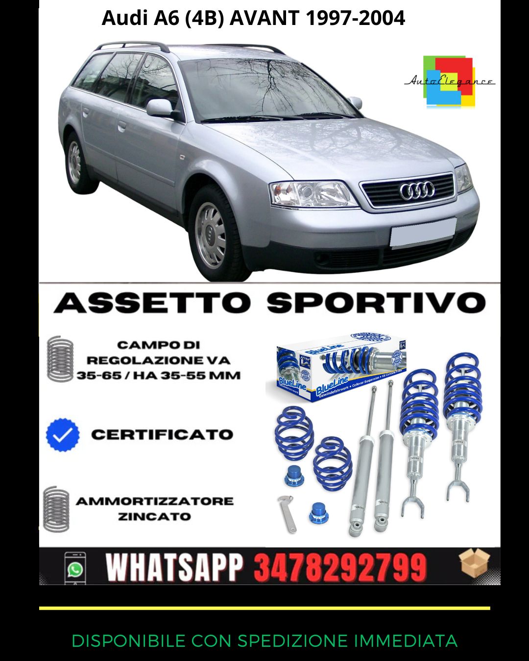 🔥Assetto sportivo ADATTO PER Audi A6 (4B) AVANT 1997-2004🔥