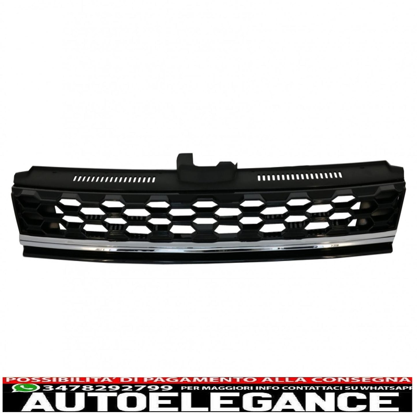 central grille without badge suitable for vw golf 7.5 facelift (2017-up) gti design chrome 