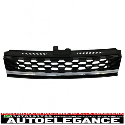 central grille without badge suitable for vw golf 7.5 facelift (2017-up) gti design chrome 