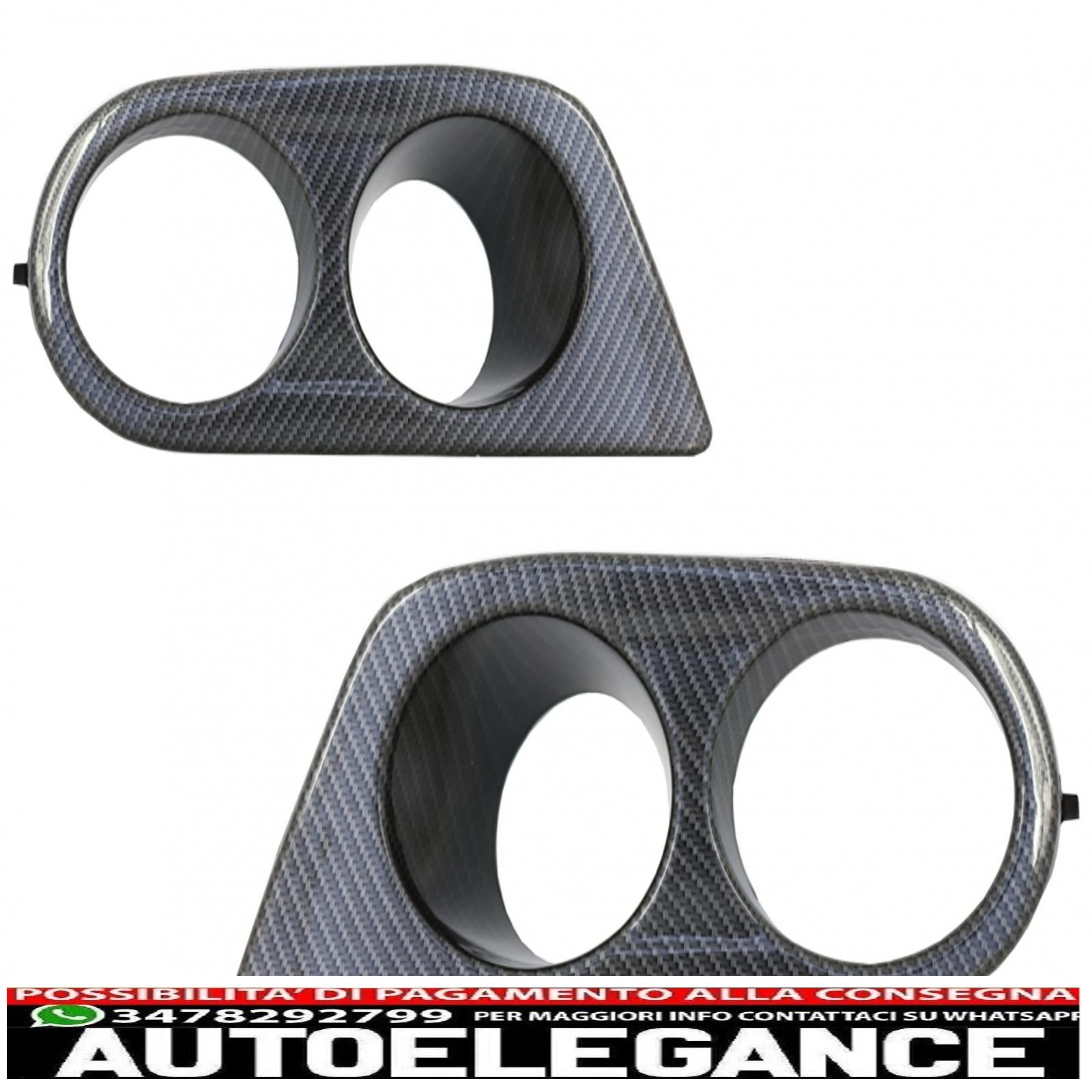 Coperchi condotti aria fendinebbia adatti per bmw serie 3 e46 (1998-2005) m3 pellicola in carbonio h-design AUTOELEGANCERICAMBI