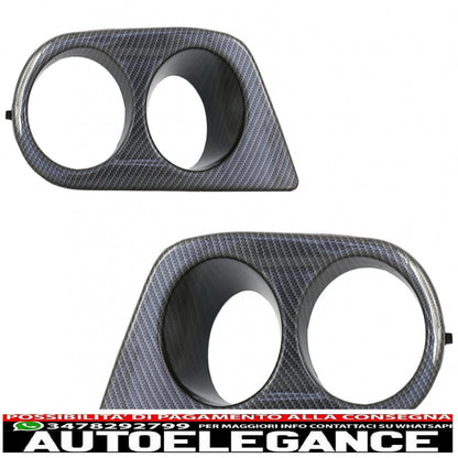 Coperchi condotti aria fendinebbia adatti per bmw serie 3 e46 (1998-2005) m3 pellicola in carbonio h-design AUTOELEGANCERICAMBI