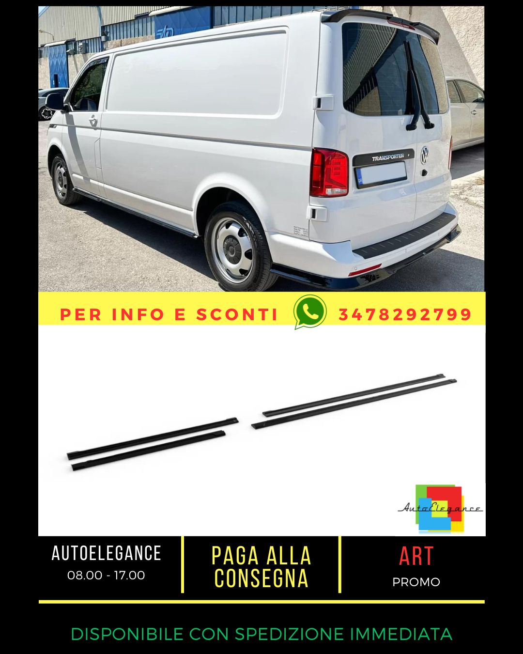 ✨Side skirts FOR Volkswagen T6.1 long✨
